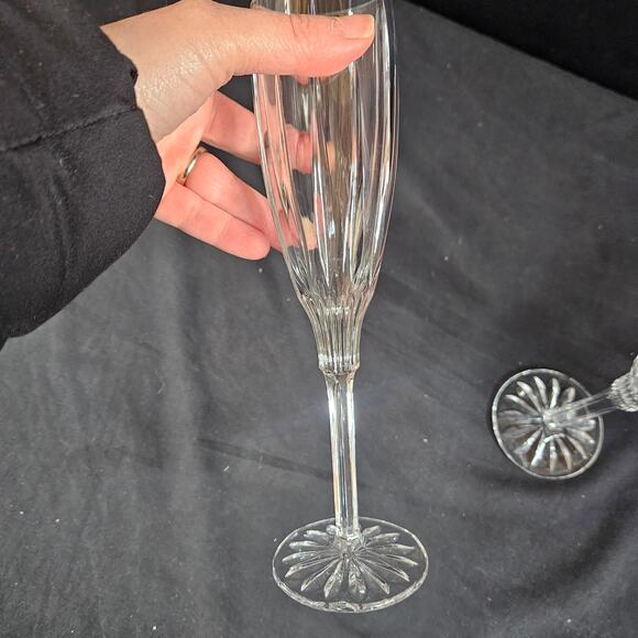 Gorham Regina Crystal Champagne Flutes (Set of 4) 9" Drinkware Barware - Picture 2 of 6
